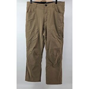 Orvis Classic Collection Mens 36x30 Tan Fleece Lined Nylon Stretch Hiking Pants